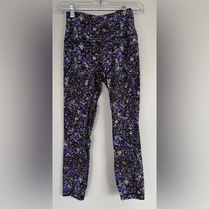 Lululemon Athleta Align High Rise Multicolor Floral Leggings Crop 23”   Sz. 4